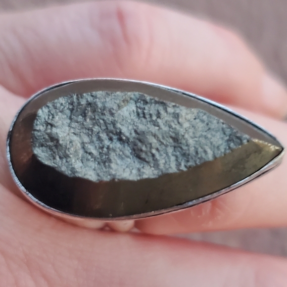 New Pyrite Apache Gold 925 Silver Ring. - Picture 3 of 7